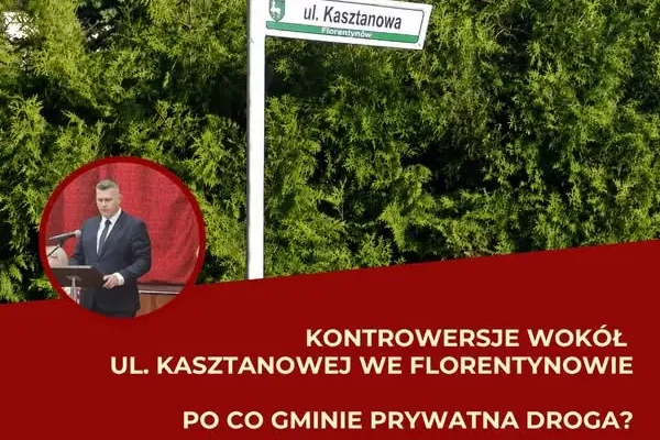 Spór o prywatną drogę we Florentynowie. Mieszkańcy nie chcą przekazać jej gminie