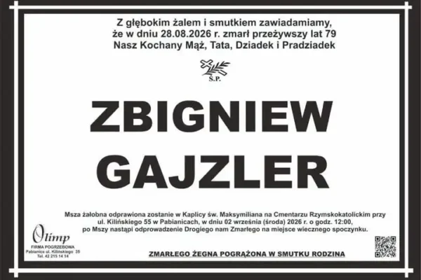Ostatnie pożegnanie druha Zbigniewa Gajzlera z OSP Pabianice