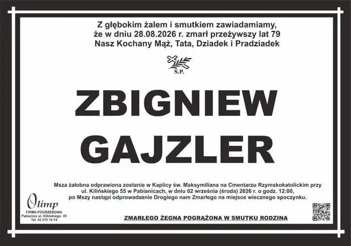 Ostatnie pożegnanie druha Zbigniewa Gajzlera z OSP Pabianice