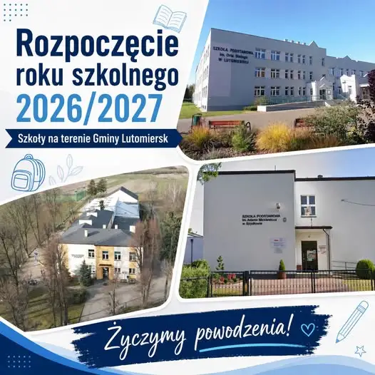 Życzenia na nowy rok szkolny 2026/2027 od Gminy Lutomiersk