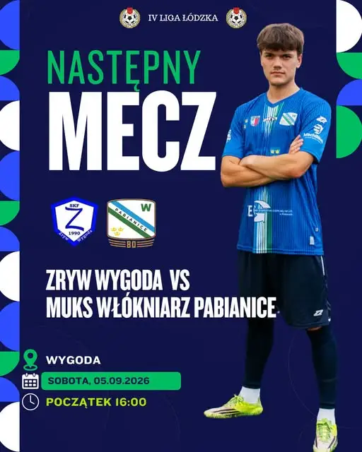 Zryw Wygoda podejmie Włókniarza Pabianice w 6. kolejce Łódzkiej IV Ligi