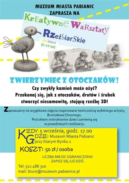 Ostatnie wolne miejsca na warsztaty rzeźbiarskie w Muzeum w Pabianicach