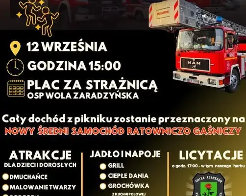 Piknik w Woli Zaradzyńskiej. Zbiórka na nowy wóz strażacki dla OSP