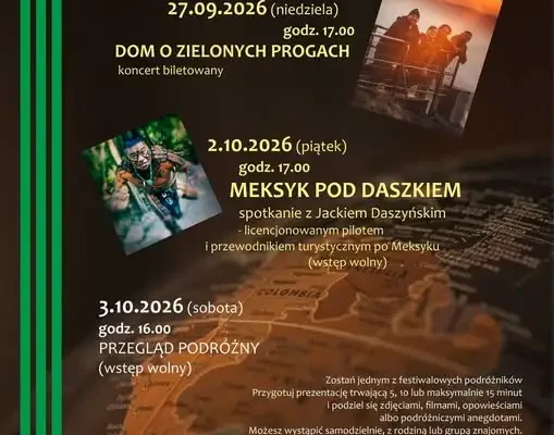 II Festiwal Przystanek Podróżny w Ksawerowie: koncert Dom o Zielonych Progach i spotkanie o Meksyku
