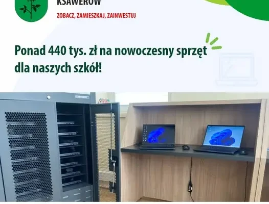 Ksawerów: ponad 440 tys. zł na nowoczesny sprzęt i laboratorium AI w szkołach