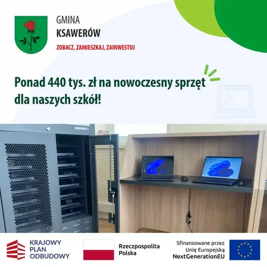 Ksawerów: ponad 440 tys. zł na nowoczesny sprzęt i laboratorium AI w szkołach