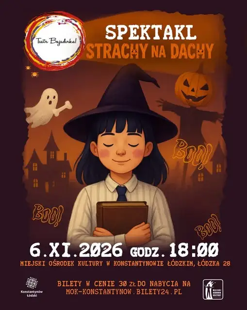 Halloweenowy spektakl dla dzieci w Konstantynowie Łódzkim – „Strachy na Dachy” w MOK
