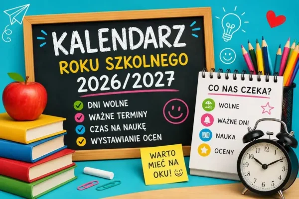 Kalendarz roku szkolnego 2026/2027 w SP nr 8 w Pabianicach – sprawdź terminy
