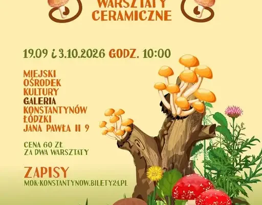 Warsztaty ceramiczne w Konstantynowie Łódzkim – stwórz grzybowe dekoracje