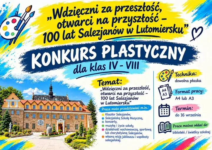 Konkurs plastyczny w Lutomiersku: 100 lat Salezjanów oczami uczniów