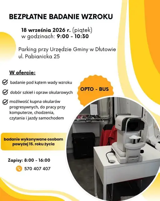 Bezpłatne badanie wzroku w gminie Lutów – zapisy trwają