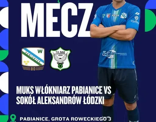MUKS Włókniarz Pabianice zagra z Sokołem Aleksandrów Łódzki w 9. kolejce IV Ligi