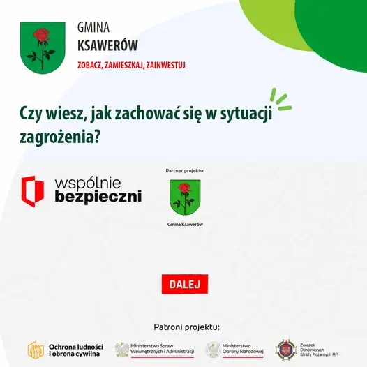 Gmina Ksawerów uczy mieszkańców, jak reagować w sytuacjach zagrożenia