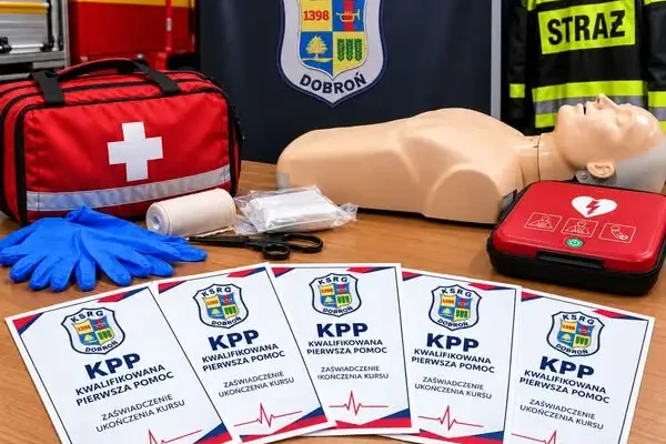 Strażacy z OSP KSRG Dobroń zdobyli kwalifikacje z pierwszej pomocy