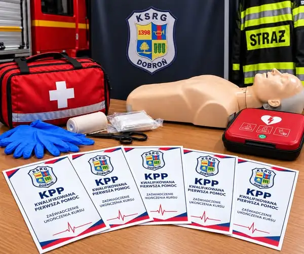 Strażacy z OSP KSRG Dobroń zdobyli kwalifikacje z pierwszej pomocy