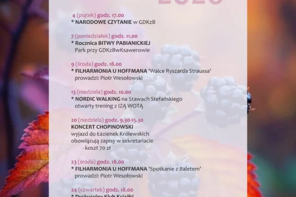 Wrzesień pełen kultury w Ksawerowie – program wydarzeń