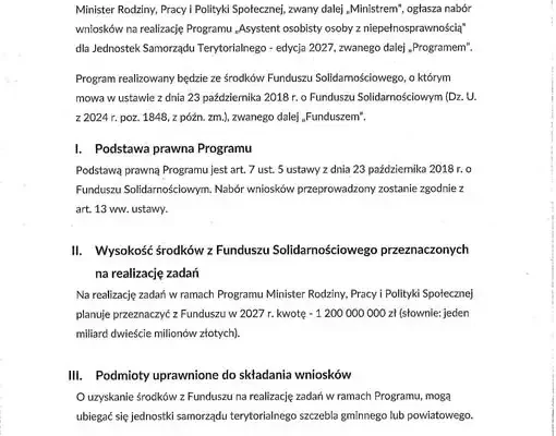 Program „Asystent osobisty osoby z niepełnosprawnością” – edycja 2027. Nabór wniosków trwa