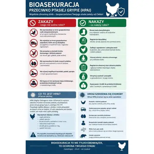 Bioasekuracja w hodowli drobiu – klucz do ochrony przed ptasią grypą
