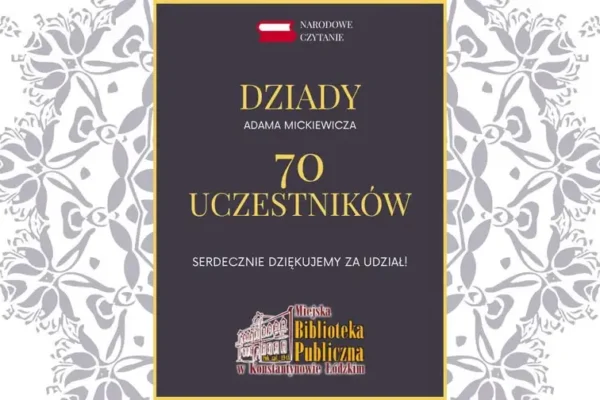 Narodowe Czytanie 2026 w Konstantynowie Łódzkim: młodzież tworzyła fotoinscenizacje „Dziadów”