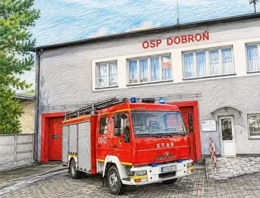 Dobroń: strażacy z OSP pomogli otworzyć mieszkanie przy ul. Sportowej