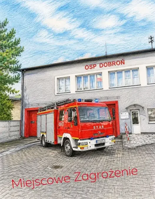 Dobroń: strażacy z OSP pomogli otworzyć mieszkanie przy ul. Sportowej