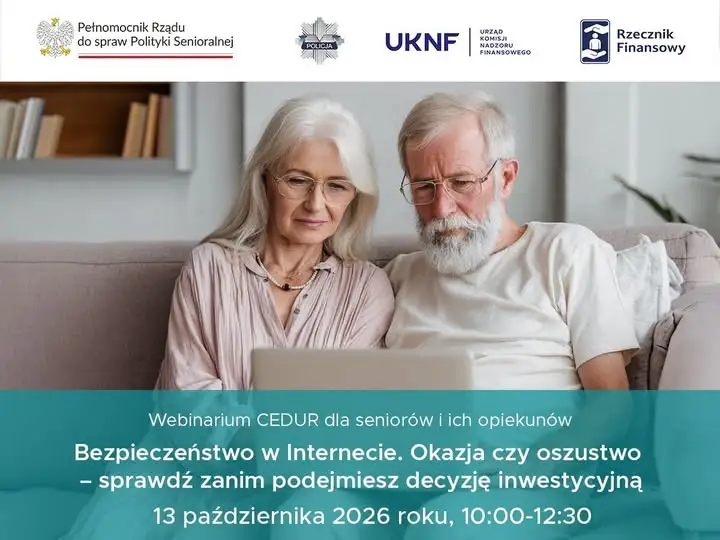 Bezpłatne webinarium UKNF: jak nie dać się oszukać w sieci