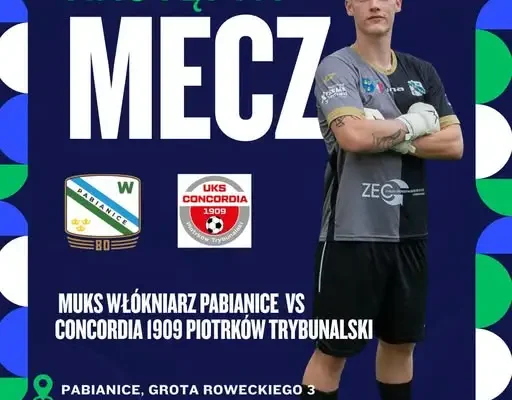 MUKS Włókniarz Pabianice kontra Concordia 1909 Piotrków Trybunalski w 11. kolejce IV ligi