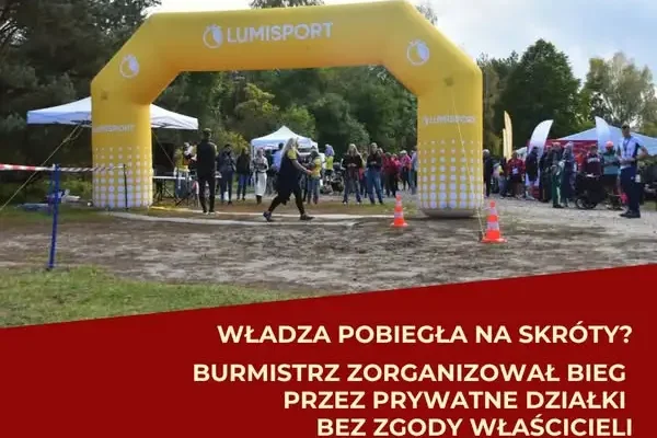 Bieg przez prywatne działki w Lutomiersku. Mieszkańcy bez zgody, organizator bez umocowania