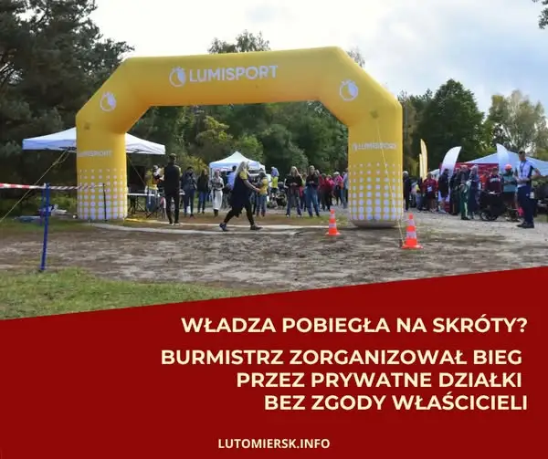 Bieg przez prywatne działki w Lutomiersku. Mieszkańcy bez zgody, organizator bez umocowania