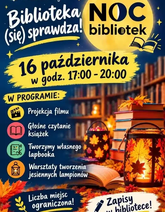 Noc Bibliotek w Dobroniu – magiczny wieczór dla dzieci