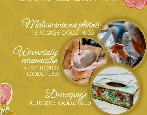 Konstantynów Łódzki: bezpłatne warsztaty artystyczne dla seniorów w październiku