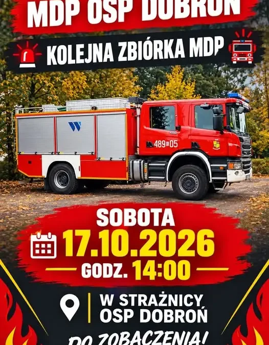 Zbiórka Młodzieżowej Drużyny Pożarniczej w Dobroniu – już w najbliższą sobotę