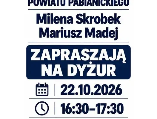 Dyżur radnych powiatu pabianickiego w Dłutowie – 22 października