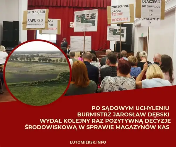 Burmistrz Lutomierska ponownie zatwierdził środowiskowo magazyny KAS w Charbicach
