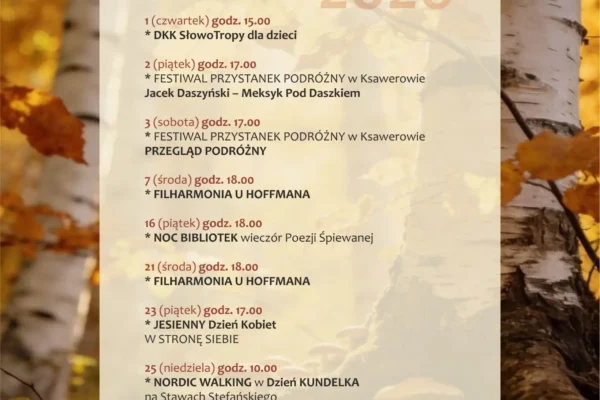 Październik pełen kultury w Ksawerowie – sprawdź harmonogram wydarzeń
